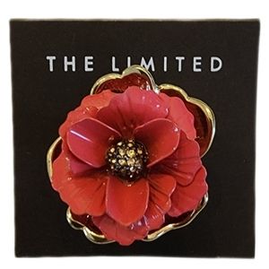 NWT The Limited red flower ring